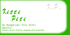 kitti piti business card